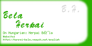 bela herpai business card